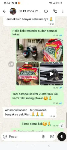 Testimonial Papan Bunga pondokpanjang